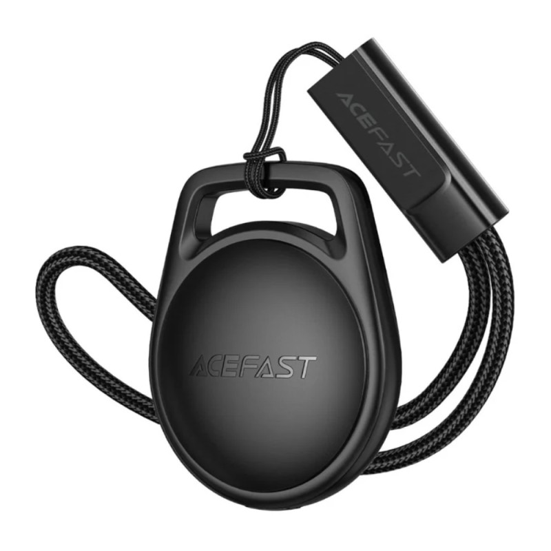 Acefast Tag S2 Anti-Lost Tracker Μόνο για iOS Συμβατό με Apple Find My Network με Λουράκι Μαύρο