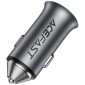 Φορτιστής Αυτοκινήτου Acefast B16 1xUSB-C 1xUSB-A PD95W QC3.0 Αλουμινένιος με Φωτισμό Γκρι