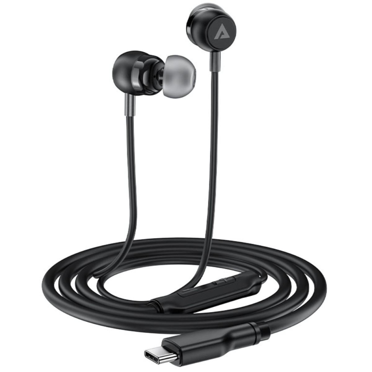 Hands Free Acefast L8 Earphones Stereo USB-C με Μικρόφωνο 1.2m Μαύρα Συμβατά με Όλες τις Συσκευές USB-C