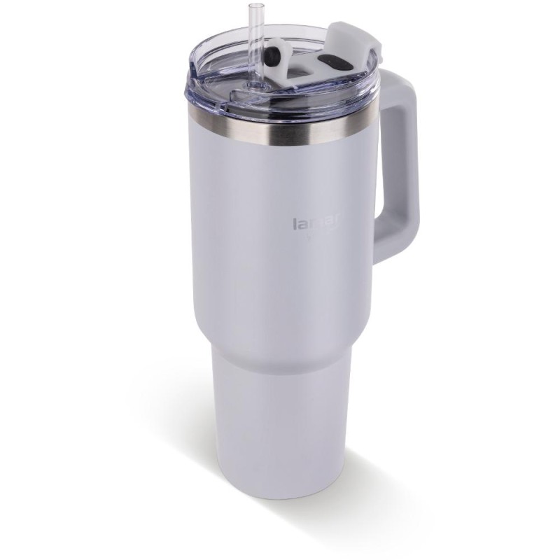 Ποτήρι Θερμός από Ανοξείδωτο & Πλαστικό 1.2L HUGE Lamart LT4086 Λευκό
