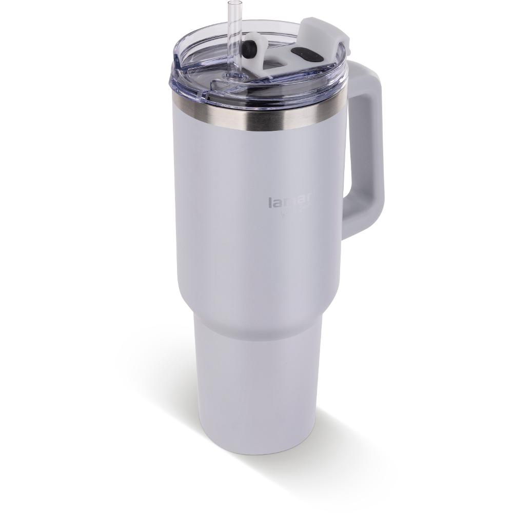 Ποτήρι Θερμός από Ανοξείδωτο & Πλαστικό 900ml HUGE Lamart LT4089 Λευκό