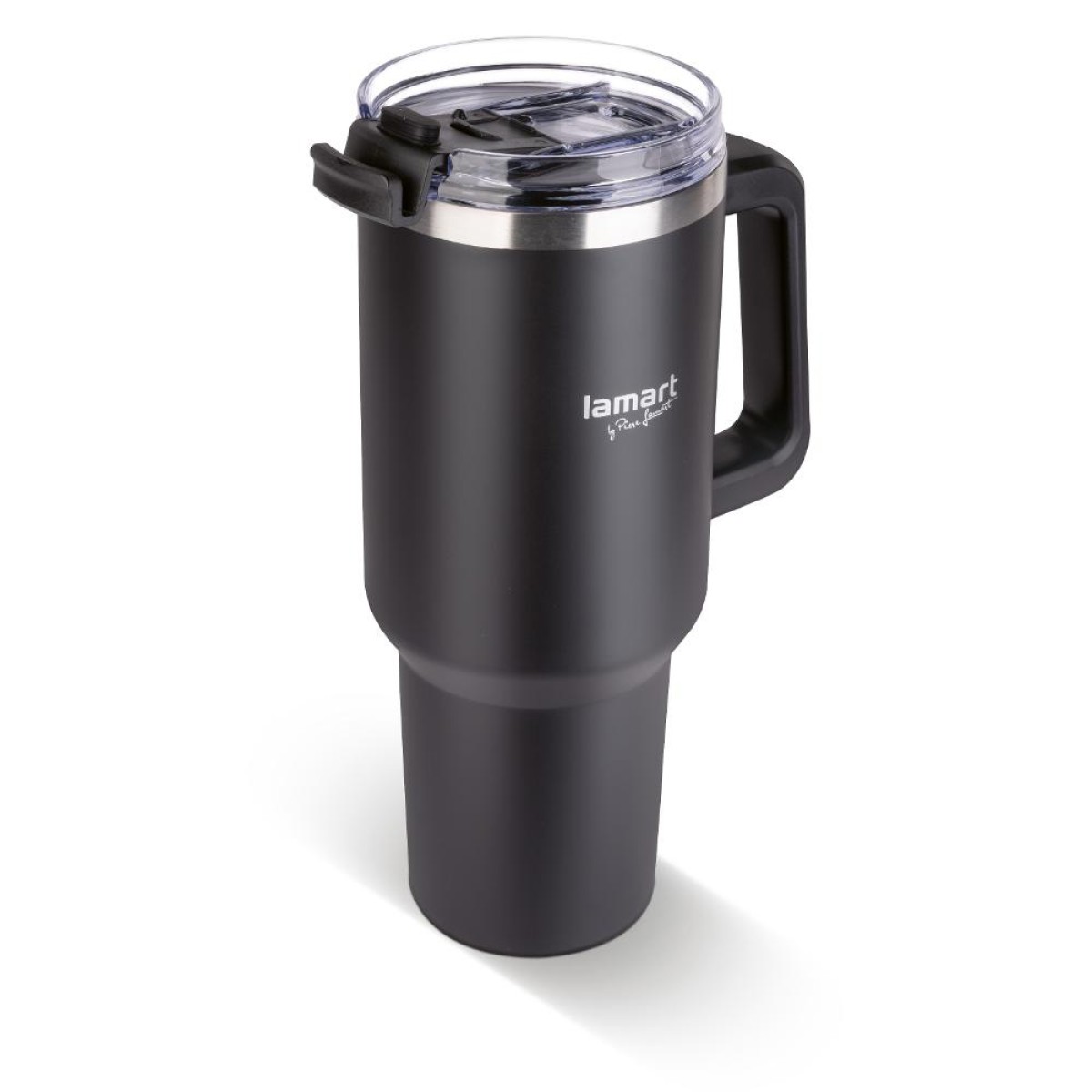 Ποτήρι Θερμός από Ανοξείδωτο & Πλαστικό 900ml HUGE Lamart LT4091 Μαύρο