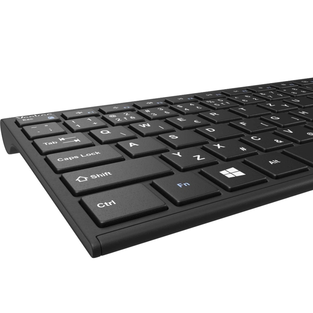 Aσύρματο Πληκτρολόγιο Yenkee YKB 2000CS Slim με Χαμηλού Προφίλ Αθόρυβα Πλήκτρα και Λειτουργία Auto Sleep Μαύρο