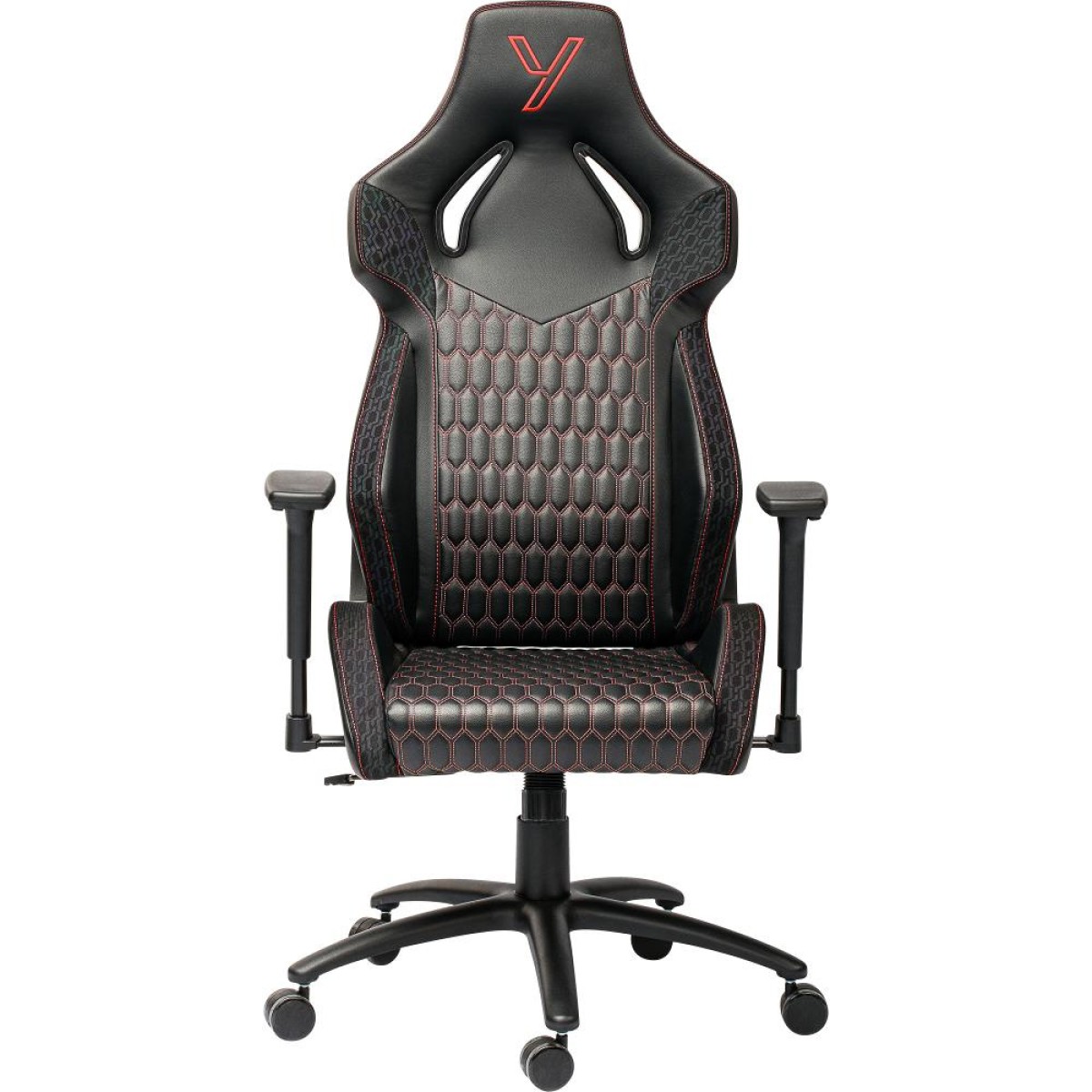 Καρέκλα Gaming Yenkee YGC 110RD GHOST Μαύρη Δερματίνη 3D Ρυθμιζόμενα Μπράτσα Μέγιστο Βάρος 130kg