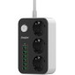 Επιτραπέζιος Φορτιστής Energizer EPB2500W01EU 2500W 10A Max με 3xΣούκο + 6xUSB-A 17W, Διακόπτη Ασφαλείας On/Off με Καλώδιο 2m Μαύρος