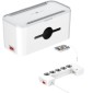Επιτραπέζιος Φορτιστής Box Energizer EPB2500W03EU 2500W 10A Max με 5xΣούκο + 1xUSB-C PD20W + 2xUSB-A 18W QC3.0 / 2.4A, Ασύρματη Φόρτιση 15W, Διακόπτη Ασφαλείας On/Off Καλώδιο 2m Λευκός