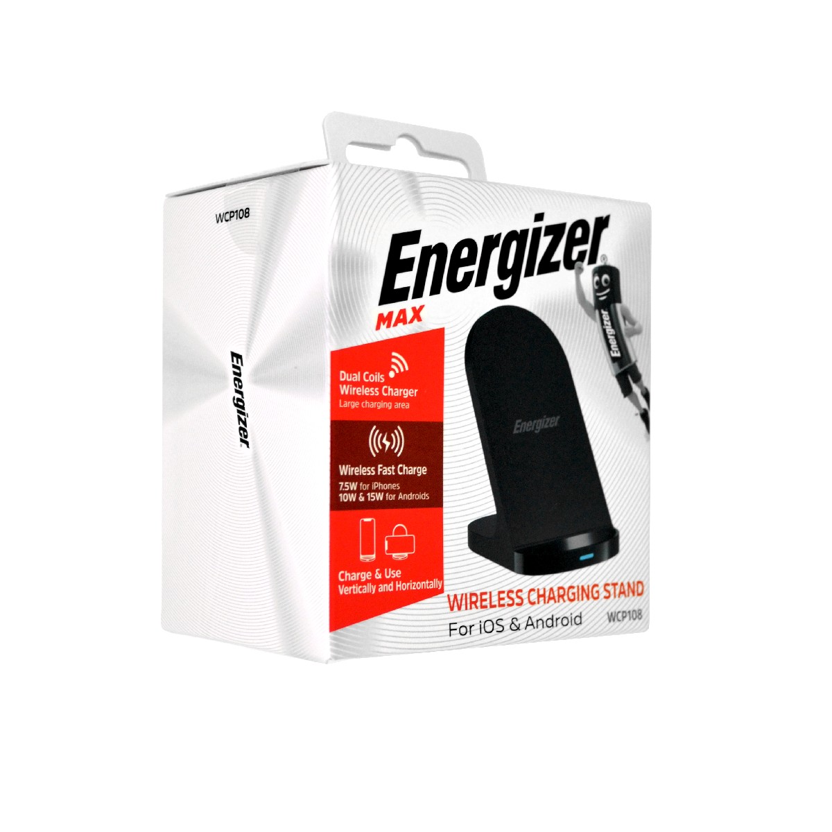 Ασύρματος Φορτιστής Energizer WCP108 15W Fast Charge USB-C  Μαύρος