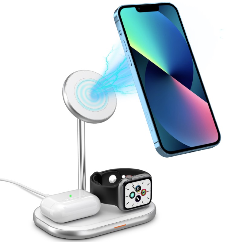Ασύρματος Φορτιστής 3 σε 1 Energizer WCP303 15W Fast Charge USB-C Λευκός