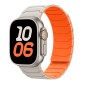 Watchband Hoco WA39 Flex Series 38/40/41/42mm Silicon Strap για Apple Watch series 1/2/3/4/5/6/7/8/9/SE/SE2 Μπέζ με Πορτοκαλί