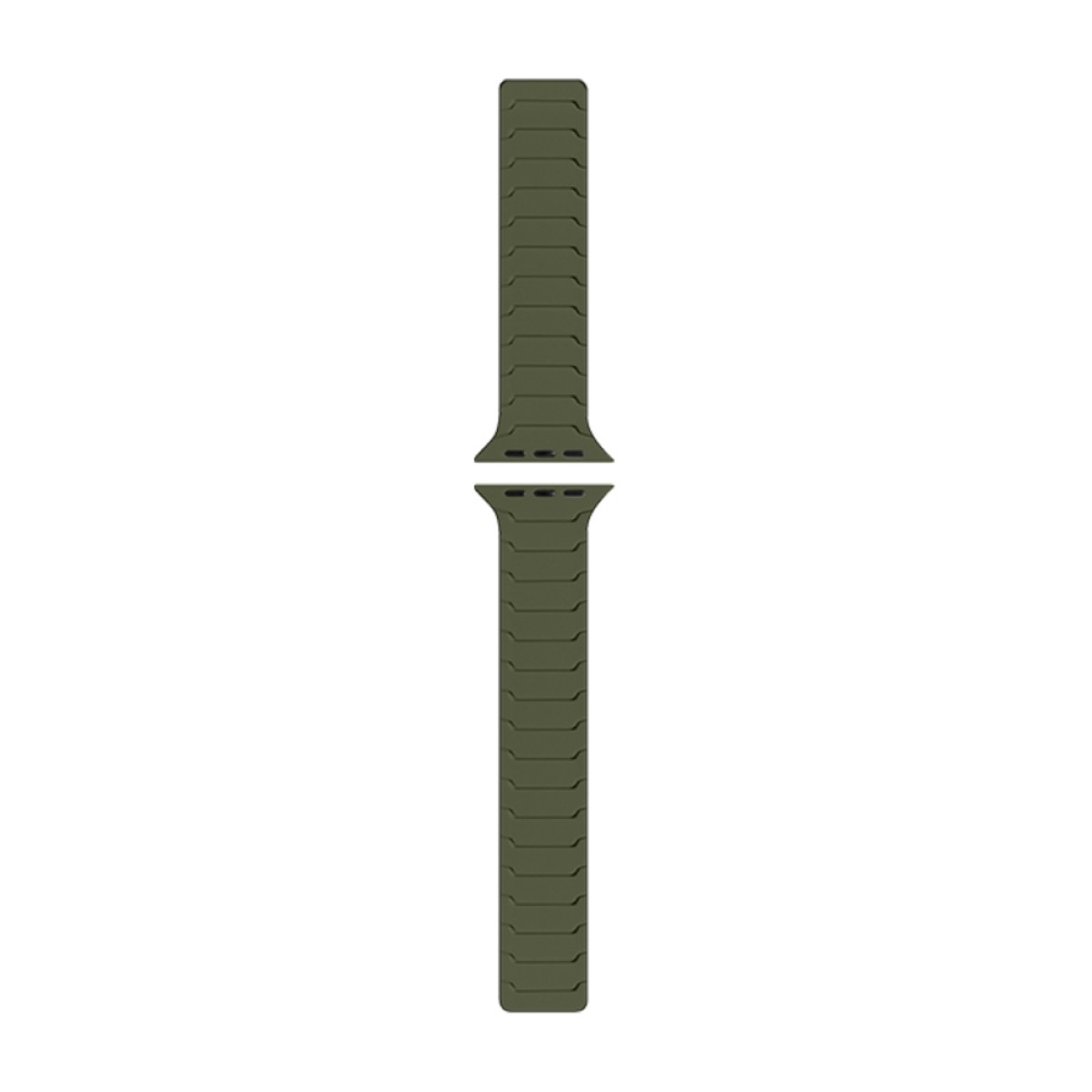 Watchband Hoco WA39 Flex Series 38/40/41/42mm Silicon Strap για Apple Watch series 1/2/3/4/5/6/7/8/9/SE/SE2 Χακί με Μαύρο