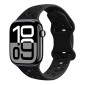 Watchband Hoco WA38 Time Series 38/40/41/42mm Silicon Strap για Apple Watch series 1/2/3/4/5/6/7/8/9/SE/SE2 Μαύρο