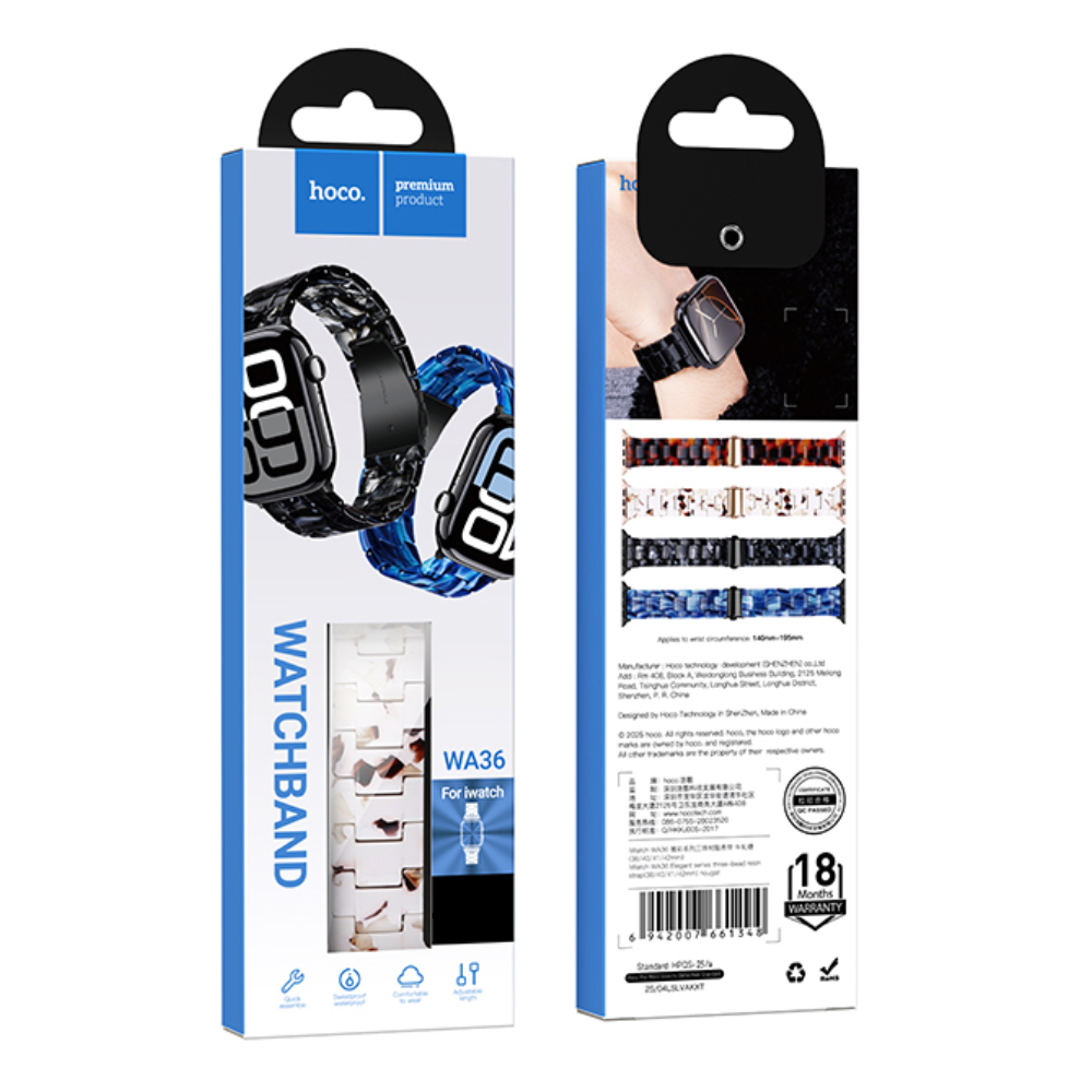 Watchband Hoco WA36 Elegant Series 44/45/46/49mm Πλαστικό Μπρασελέ για Apple Watch series 1/2/3/4/5/6/7/8/9/se/ultra1/ultra2 Nougat