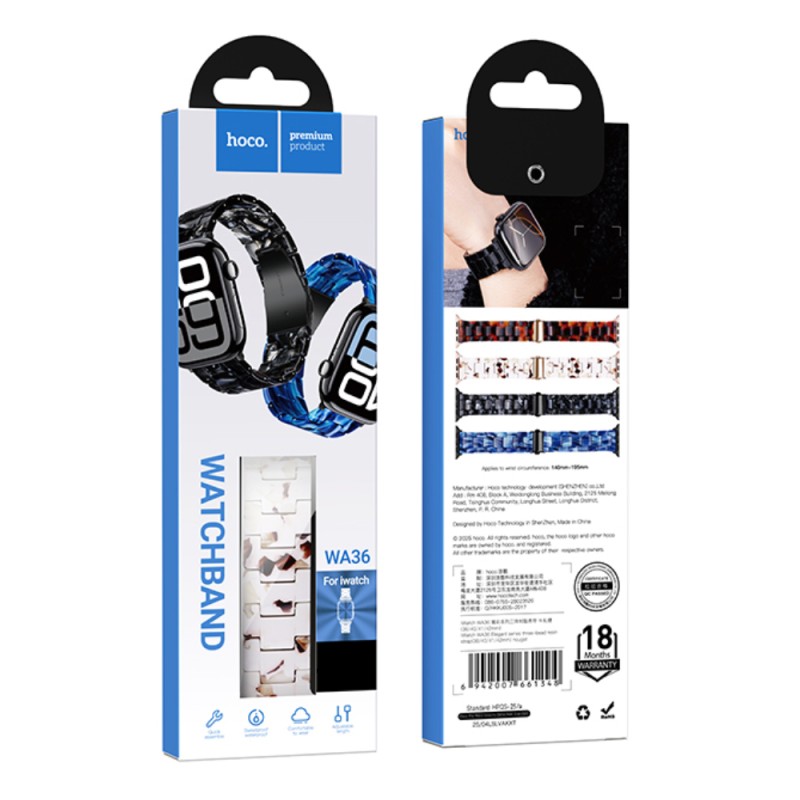Watchband Hoco WA36 Elegant Series 44/45/46/49mm Πλαστικό Μπρασελέ για Apple Watch series 1/2/3/4/5/6/7/8/9/se/ultra1/ultra2 Nougat