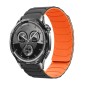 Watchband Hoco WH21 Flexible Silicon Μαγνητικό για Samsung Huawei Xiaomi Vivo OPPO κα 22mm Universal Μαύρο με Πορτοκαλί