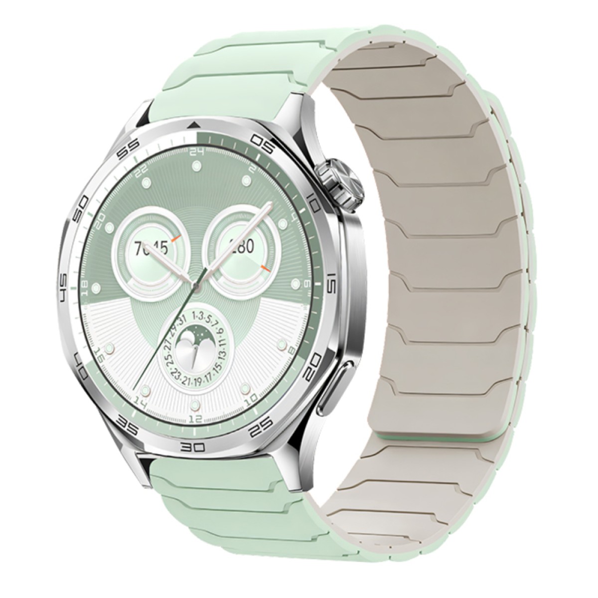 Watchband Hoco WH21 Flexible Silicon Μαγνητικό για Samsung Huawei Xiaomi Vivo OPPO κα 22mm Universal Light Lotus με Λευκό