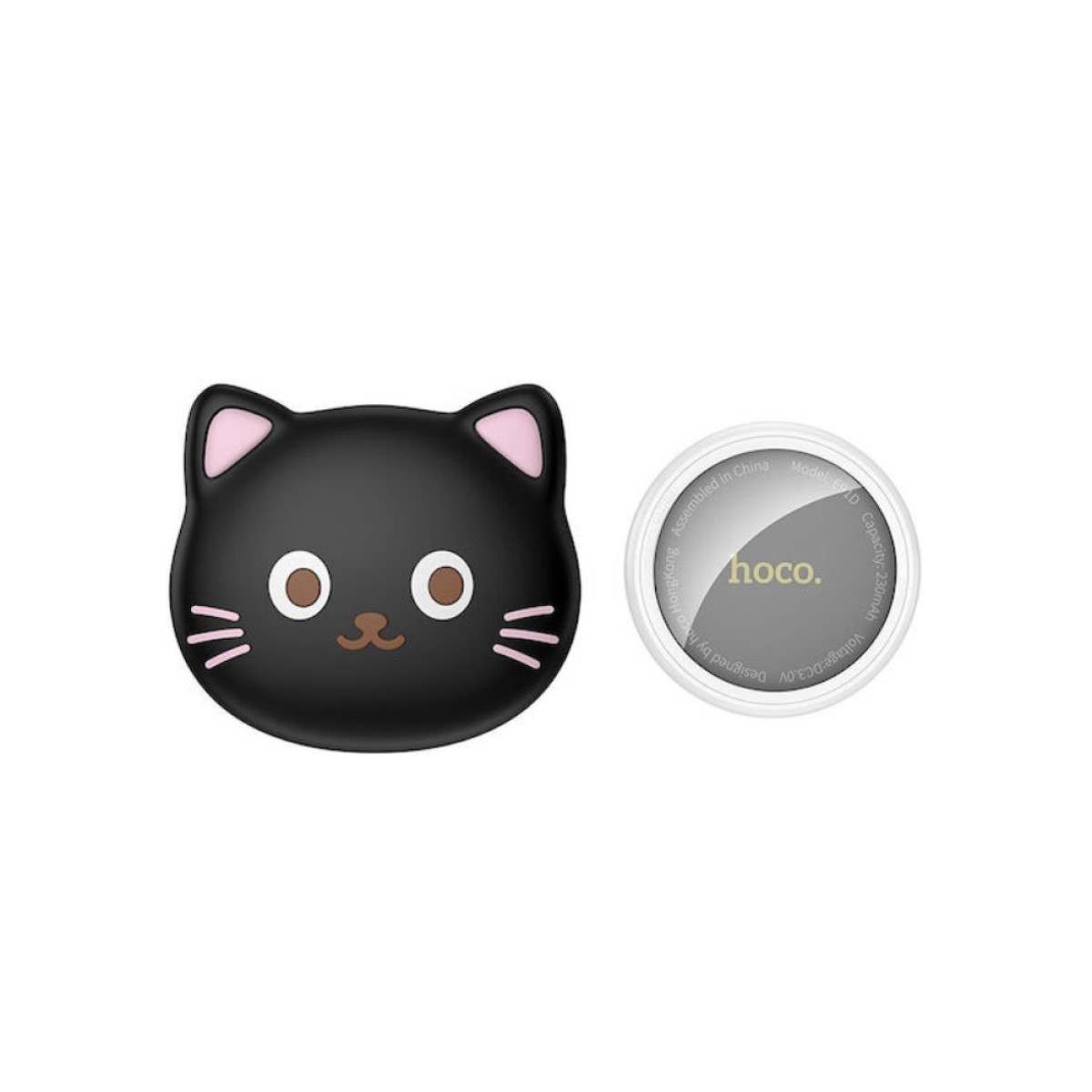 Συσκευή Εντοπισμού Hoco E91D Tiger για Συσκευές iOS Συμβατή με Apple Find My Tracker και Υποδοχή για Κολάρο Κατοικιδίου Μαύρη