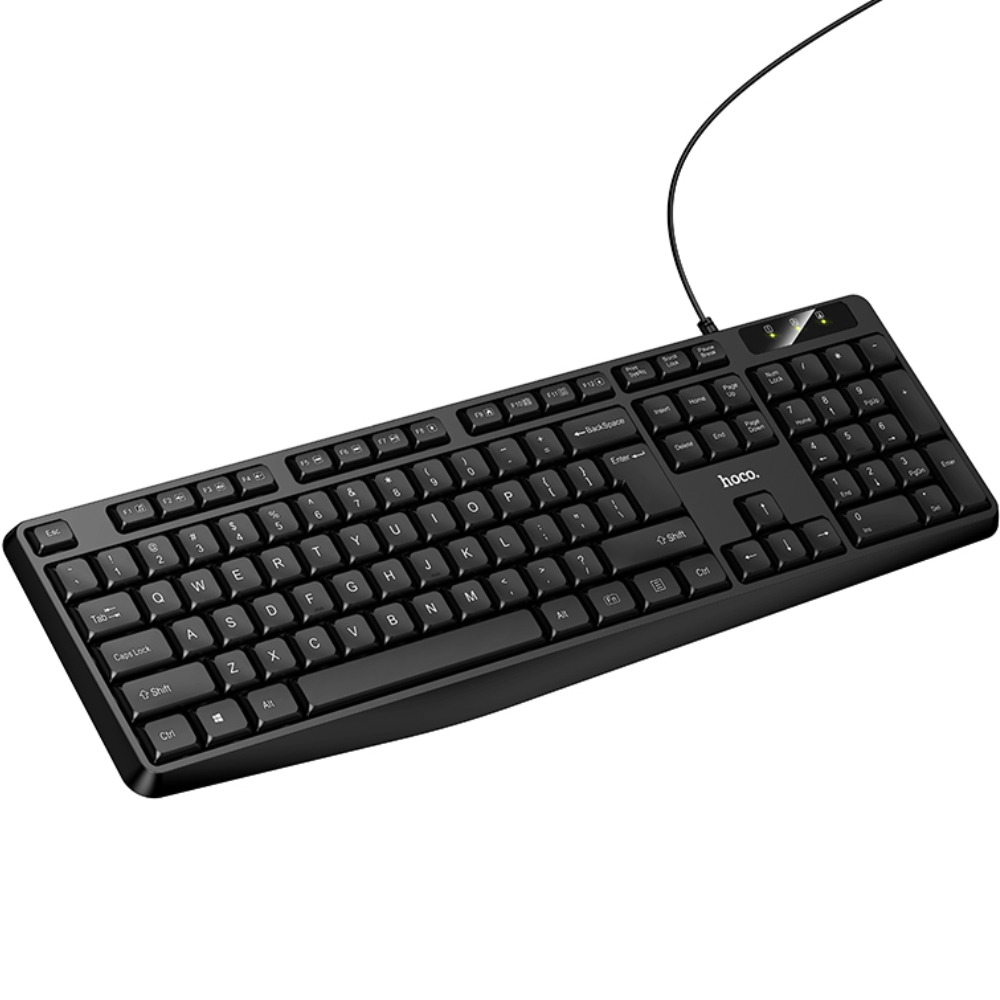 Ενσύρματο Πληκτρολόγιο Hoco GM60 Cool 104 Πλήκτρα (EN) με USB Καλώδιο 1.45m Μαύρο