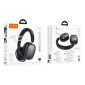 Wireless Ακουστικά Stereo Hoco W63 Triunfo ANC v5.4 500mAh με AUX Μαύρα