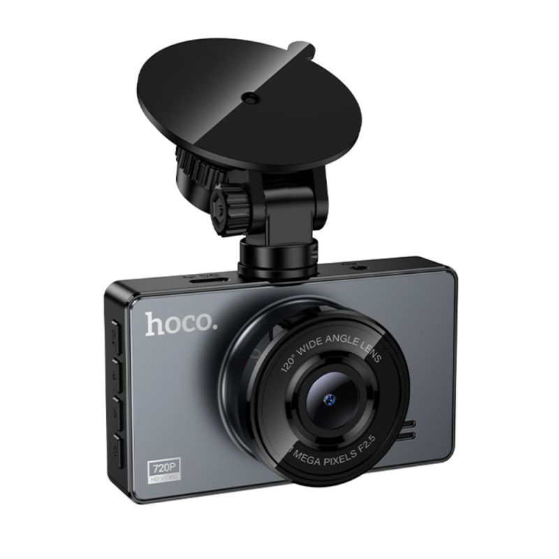 Καταγραφική Κάμερα Αυτοκινήτου Hoco DV14 720p HD 200mAh Γωνία Λήψης 120° 3" Οθόνη Υποστηρίζει Κάρτα SD έως 64GB Μαύρη