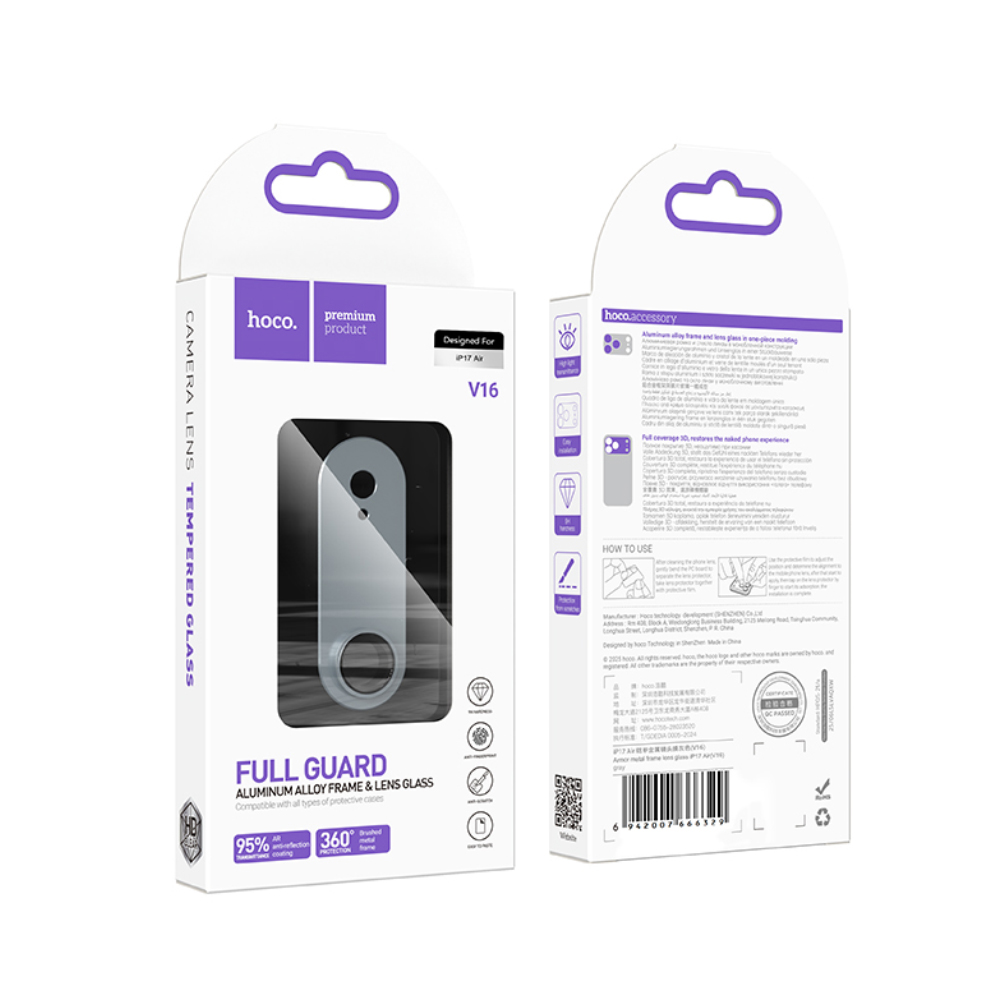 Προστασία Κάμερας Hoco Full Guard V16 Αλουμινένια για Apple iPhone Air