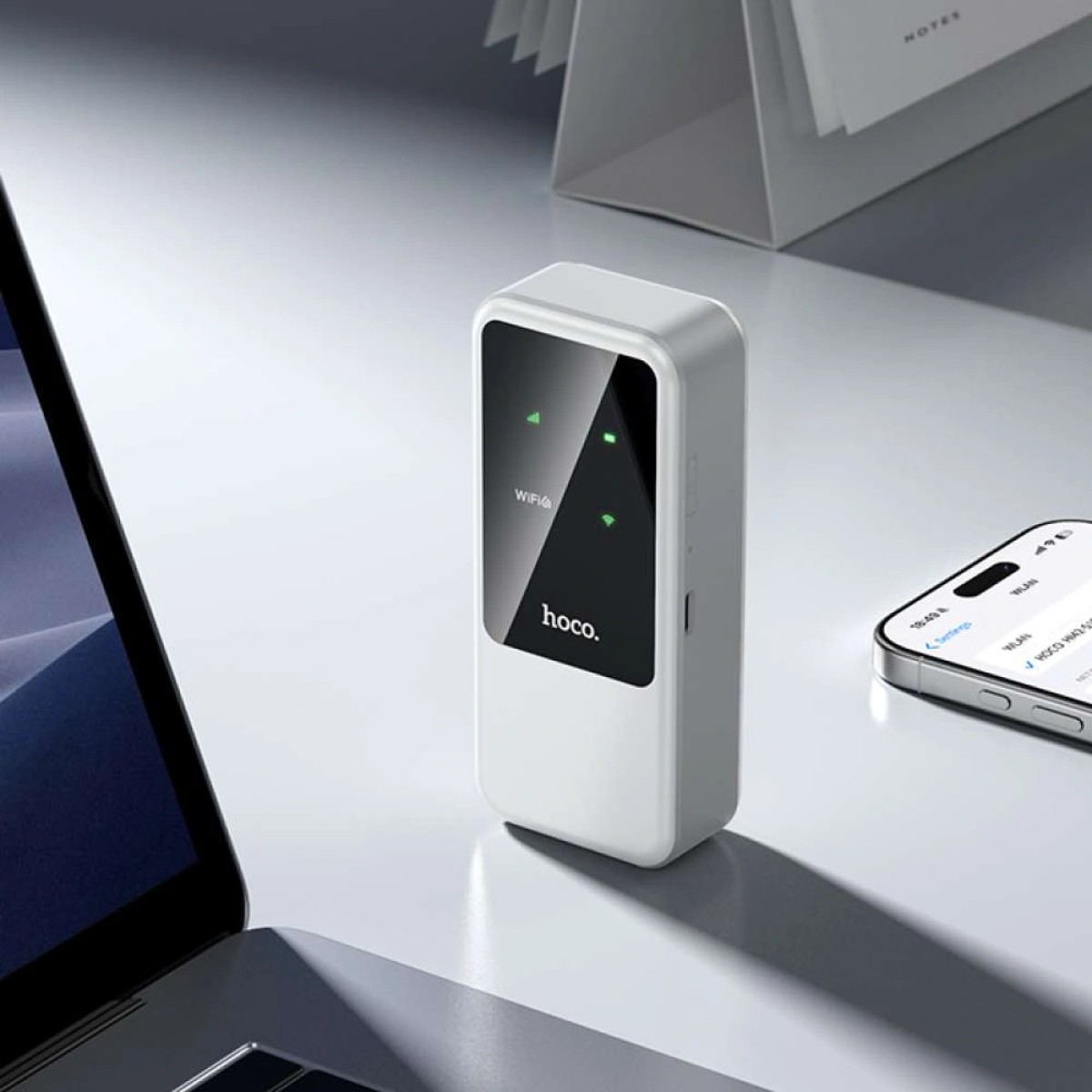 Φορητό Wifi Router Hoco HI42 4G Wifi6 150Mbps 2.4GHz 2000mAh Λευκό