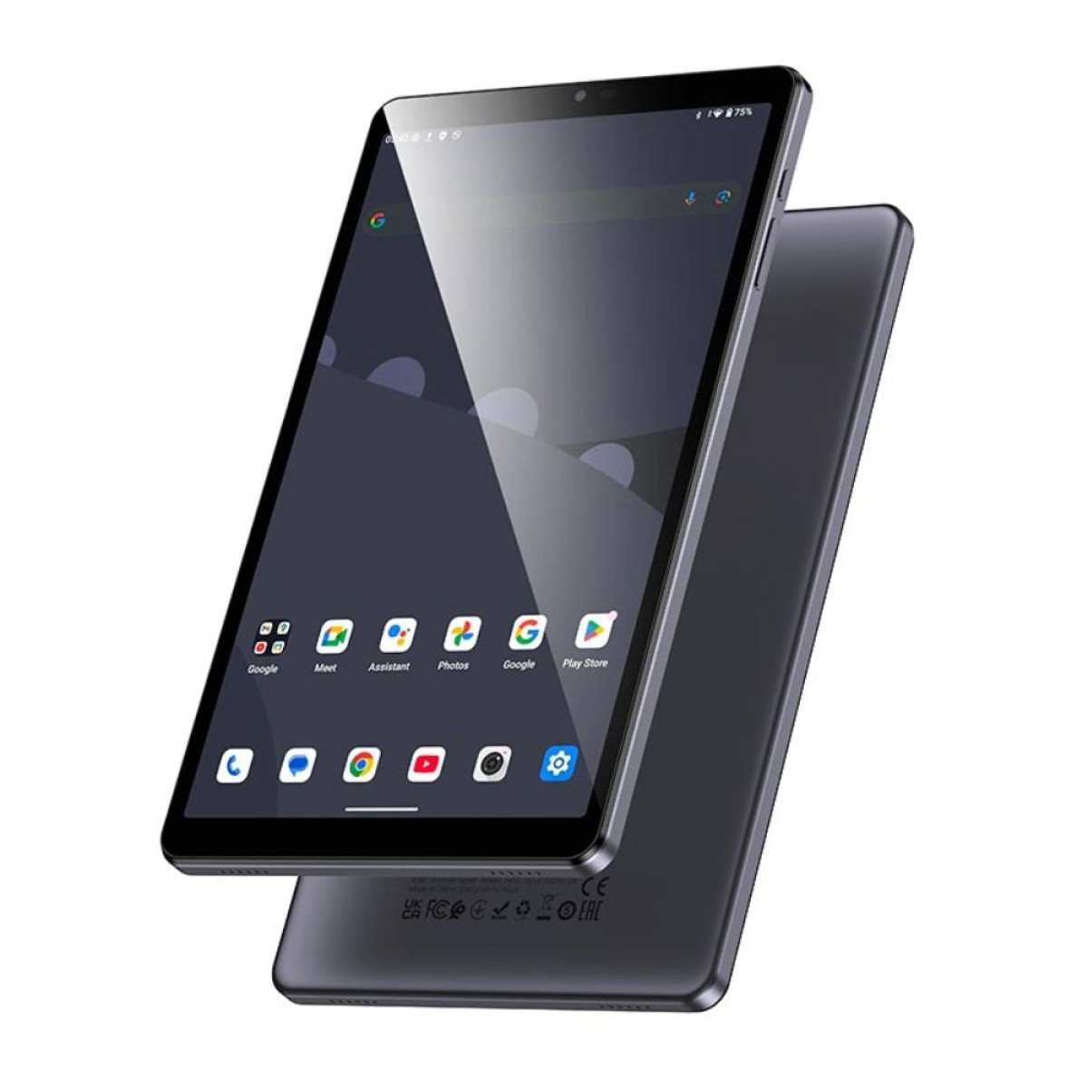 Tablet Hoco HI15 Super Thin 8.68" WiFi 4GB + 4GB/64GB HD Dual Camera MicroSD Android 15 5000mAh και Call Function Ασημί με Θήκη Book