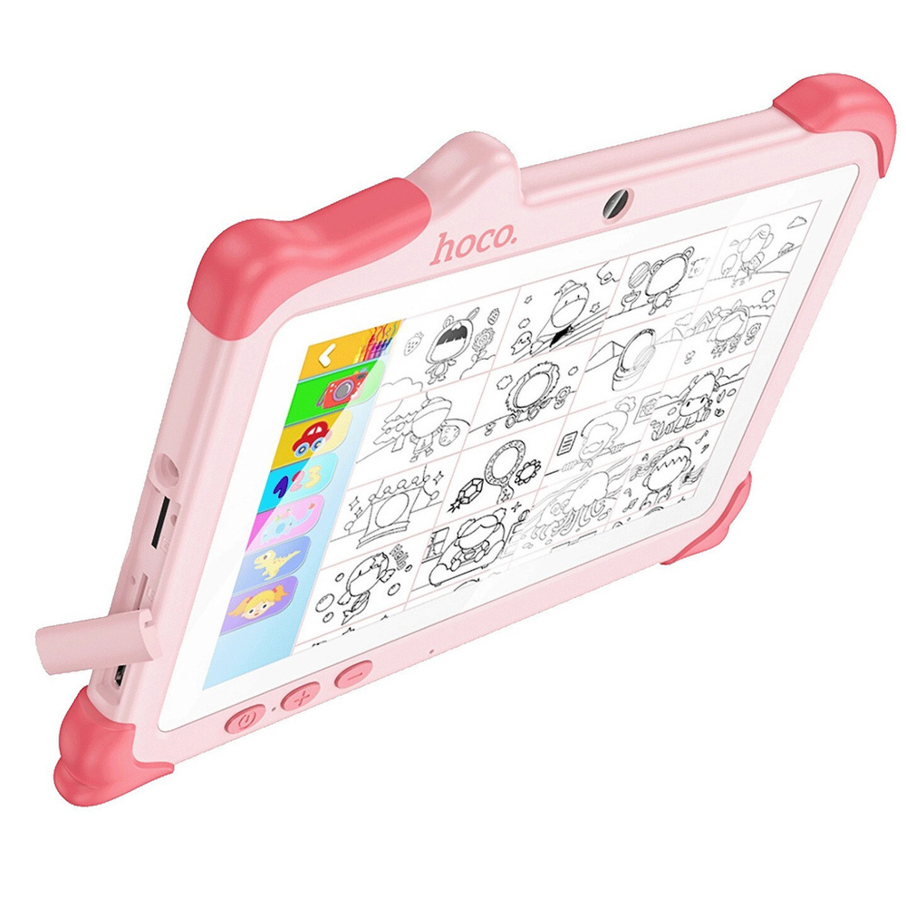 Hoco HI16 Kids Tablet 7" Wifi 2GB/32GB HD LCD Screen Dual Camera MicroSD με Γονικό Έλεγχο Ροζ