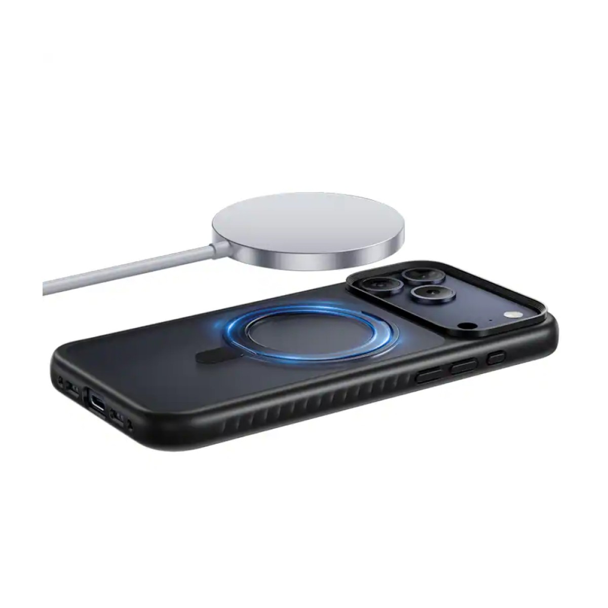 Θήκη Hoco Premium Rotating Magsafe για Apple iPhone 17 Pro με Ενσωματωμένο Stand Μαύρη