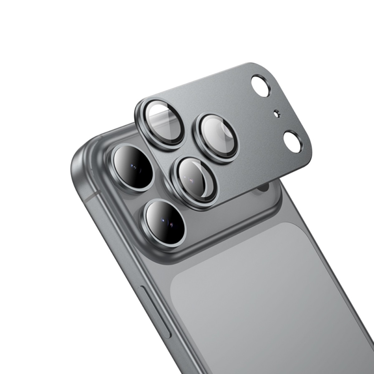 Προστασία Κάμερας Hoco Full Guard V16 Alluminum Alloy για Apple iPhone 17 Pro Max Space Gray