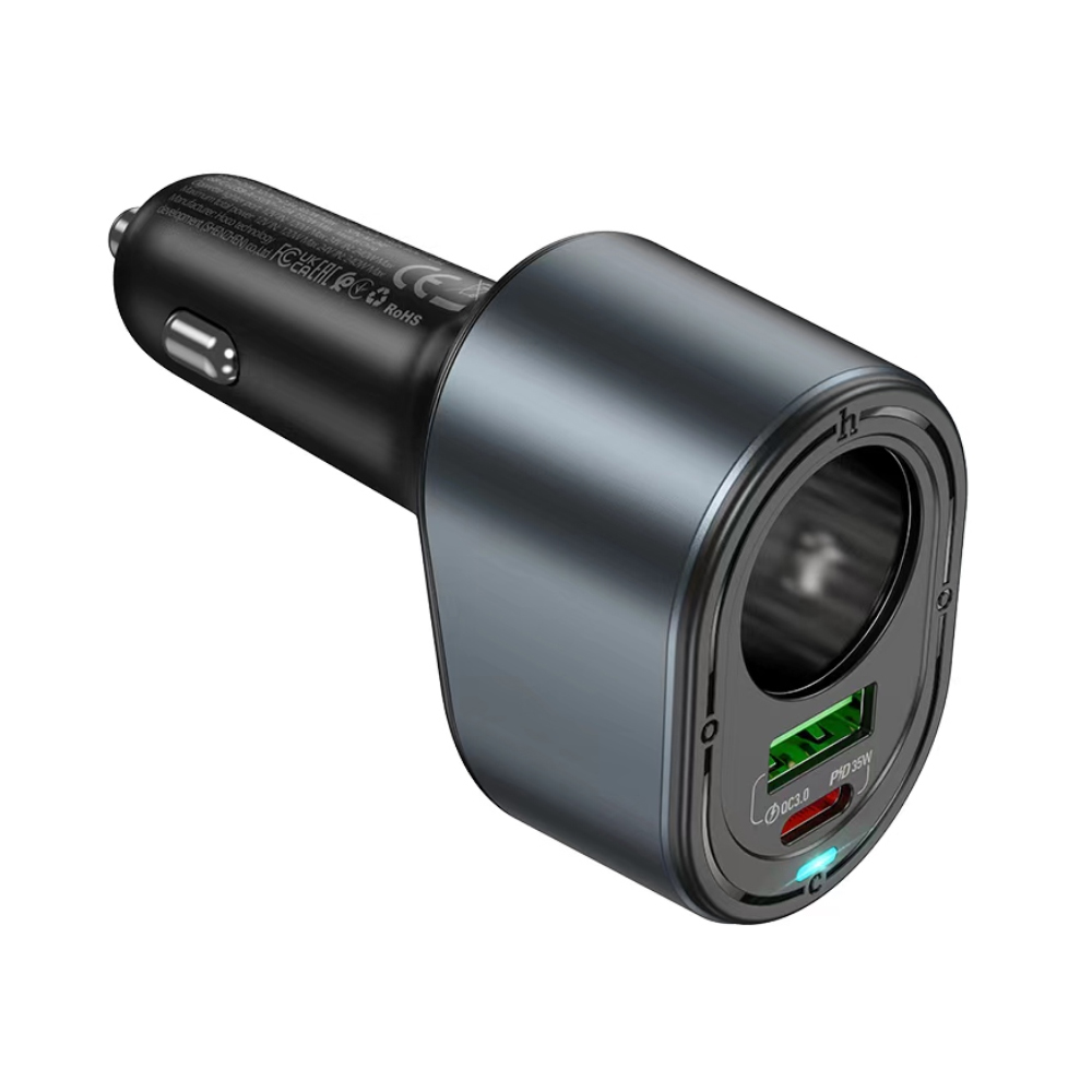 Φορτιστής Αυτοκινήτου Hoco Z56 Friend Dual USB Fast Charge PD35W+QC3.0  με Υποδοχή Αναπτήρα Μαύρος