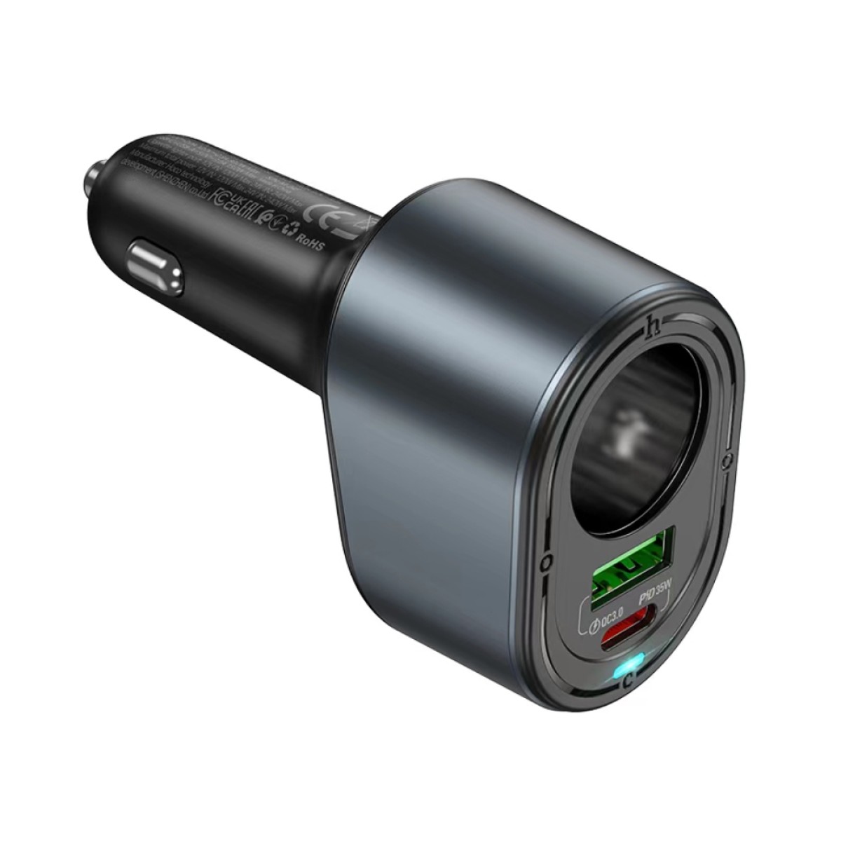Φορτιστής Αυτοκινήτου Hoco Z56 Friend Dual USB Fast Charge PD35W+QC3.0  με Υποδοχή Αναπτήρα Μαύρος