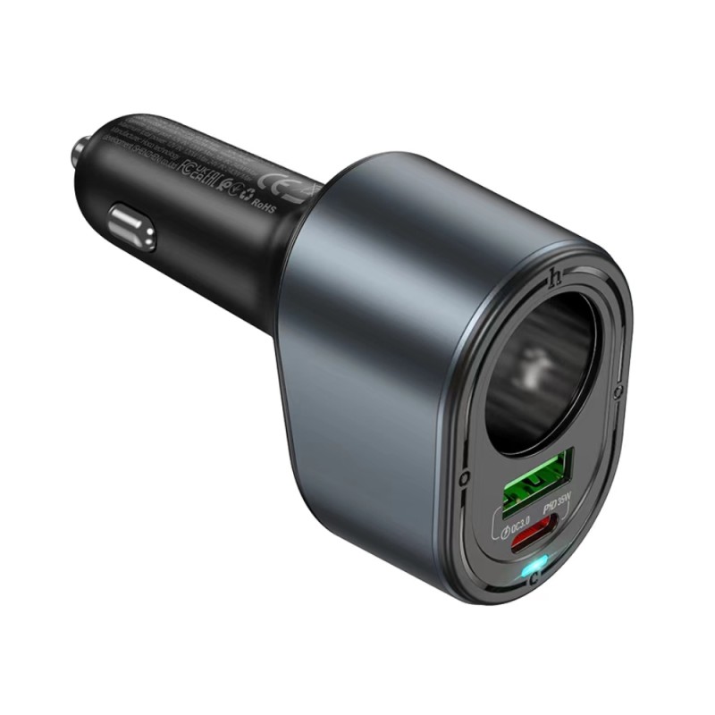 Φορτιστής Αυτοκινήτου Hoco Z56 Friend Dual USB Fast Charge PD35W+QC3.0  με Υποδοχή Αναπτήρα Μαύρος