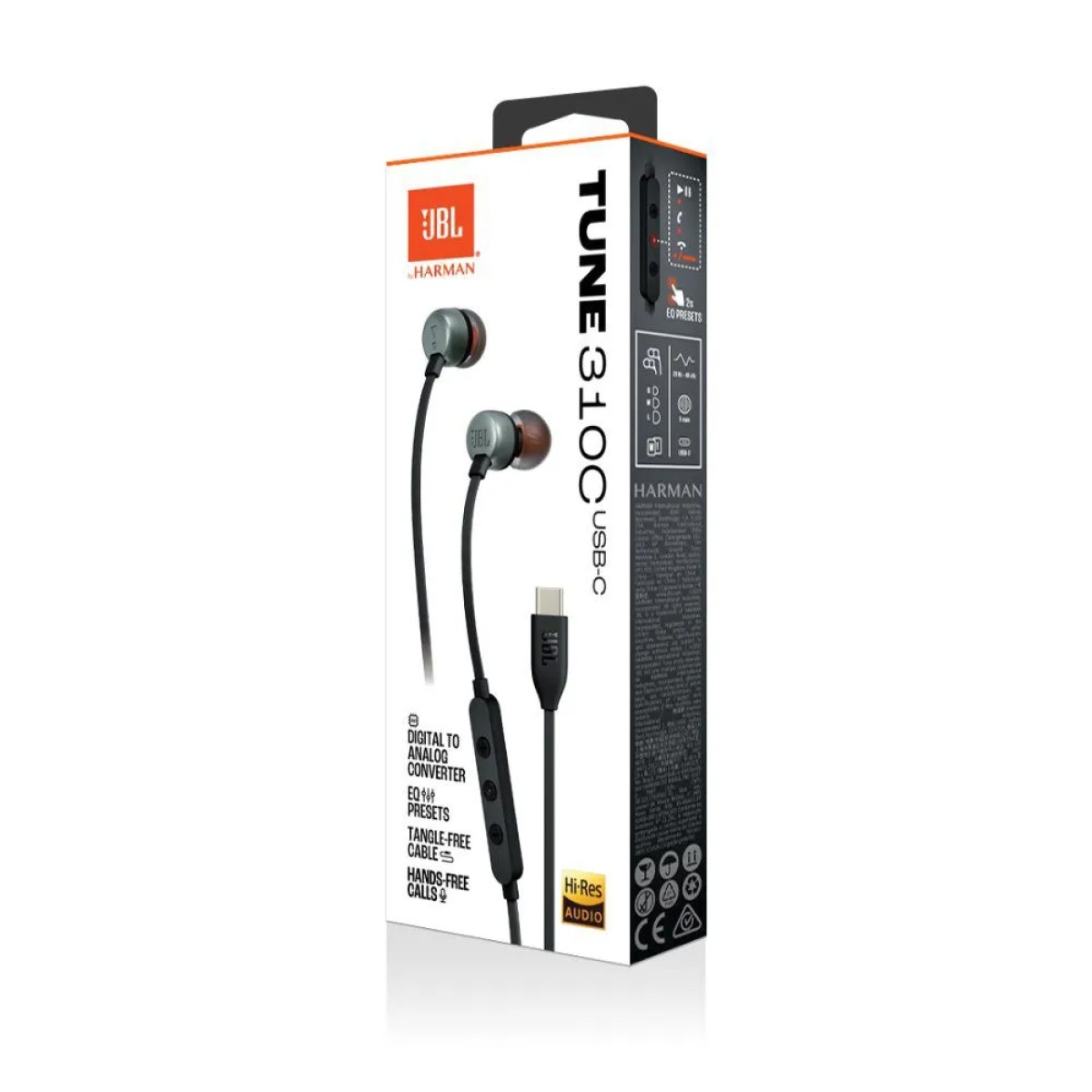 Hands Free JBL 310C In-ear USB-C BLT310CBLK Μαύρο