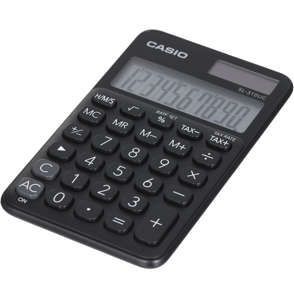 Αριθμομηχανή Dual 10 Ψηφίων LCD Display Casio SL-310UC-BK Μαύρη