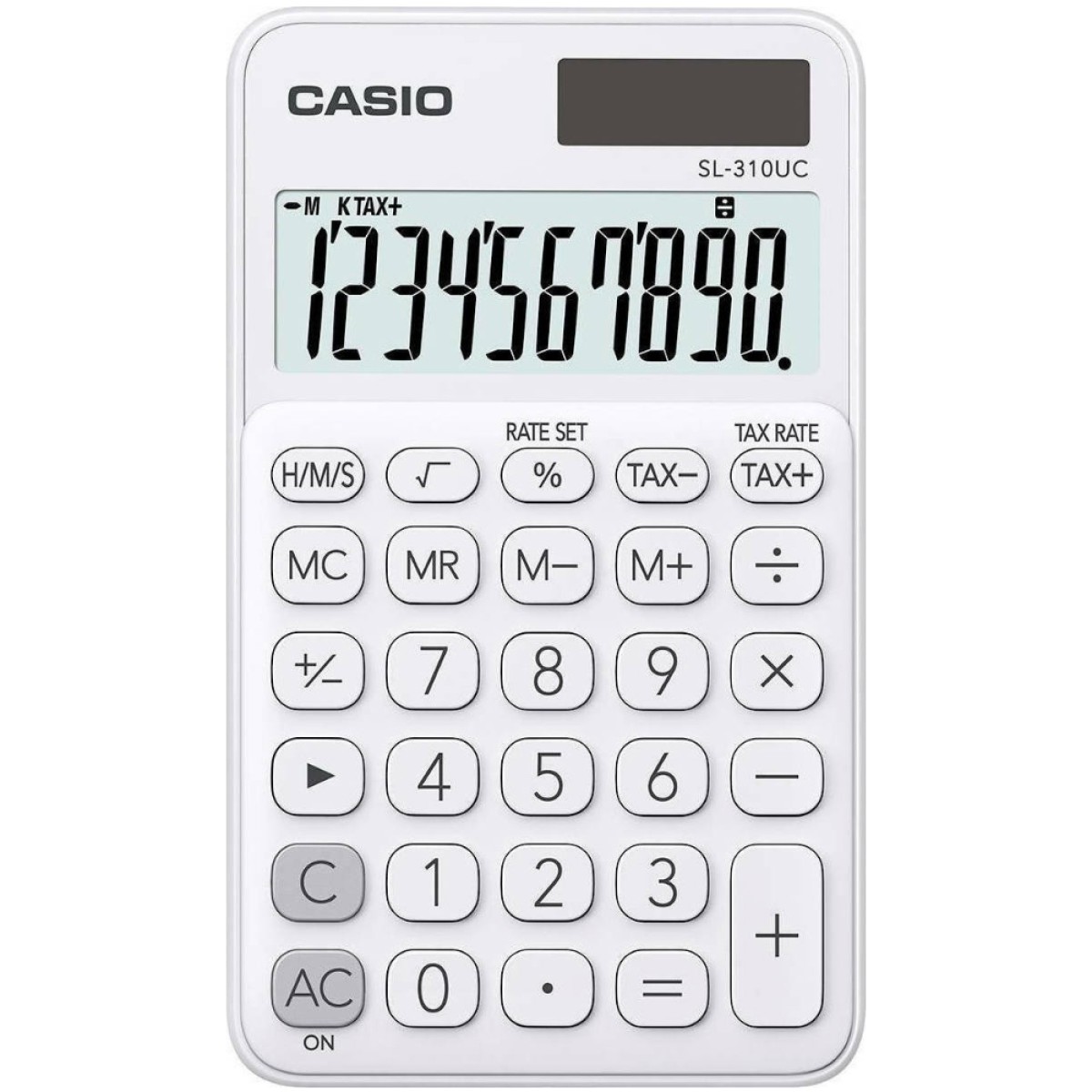 Αριθμομηχανή Dual 10 Ψηφίων LCD Display Casio SL-310UC-WE Λευκή