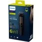 Επαναφορτιζόμενο Trimmer Philips MG3710/15 Multigroom Series 3000 6 σε 1 με Εξάρτημα για τη Μύτη και 4 Κεφαλές Διαφορετικού Μήκους Μαύρο