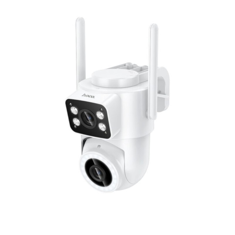 Wi-Fi Κάμερα Ασφαλείας Hoco D9 Outdoor PTZ Full HD Dual Camera με IR-CUT για Καταγραφή με ή Χωρίς Φωτισμό TF Κάρτα εως 128Gb
