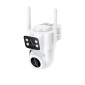 Wi-Fi Κάμερα Ασφαλείας Hoco D9 Outdoor PTZ Full HD Dual Camera με IR-CUT για Καταγραφή με ή Χωρίς Φωτισμό TF Κάρτα εως 128Gb