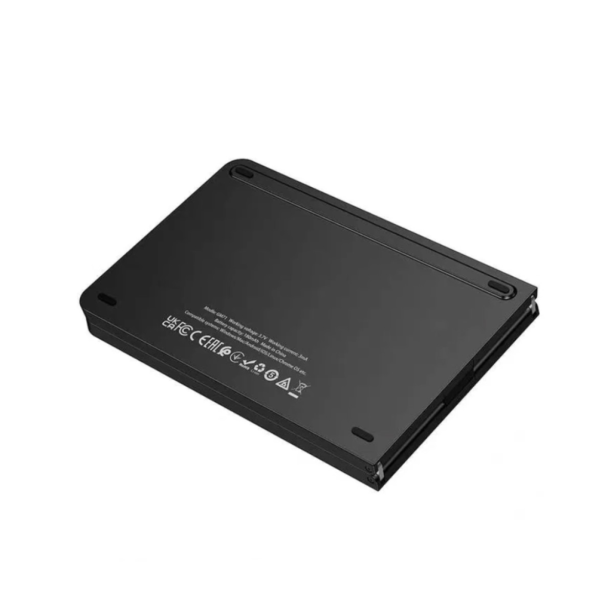 Ασύρματο Mini Πληκτρολόγιο Hoco GM71 Proficient Ultra-thin Αναδιπλούμενο 67 Πλήκτρων Αθόρυβο Bluetooth v5.2 180mAh Μαύρο