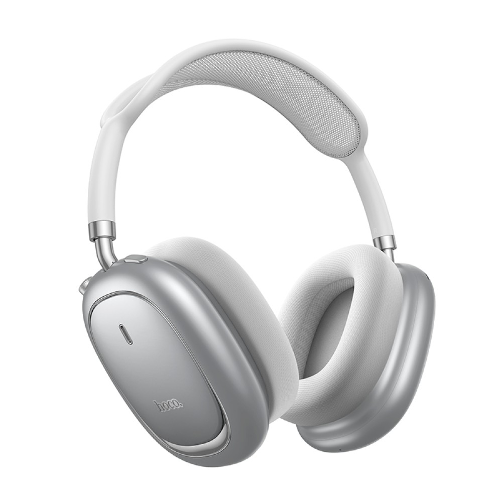 Wireless Hands Free Hoco W68 Calma HiFi Audio ANC v6.0 400mAh 45 Ώρες Ομιλίας AUX USB-C Ασημί