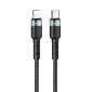 Καλώδιο Hoco SU99 Pro PD27W USB-C σε Lightning Braided Μαύρο 2m