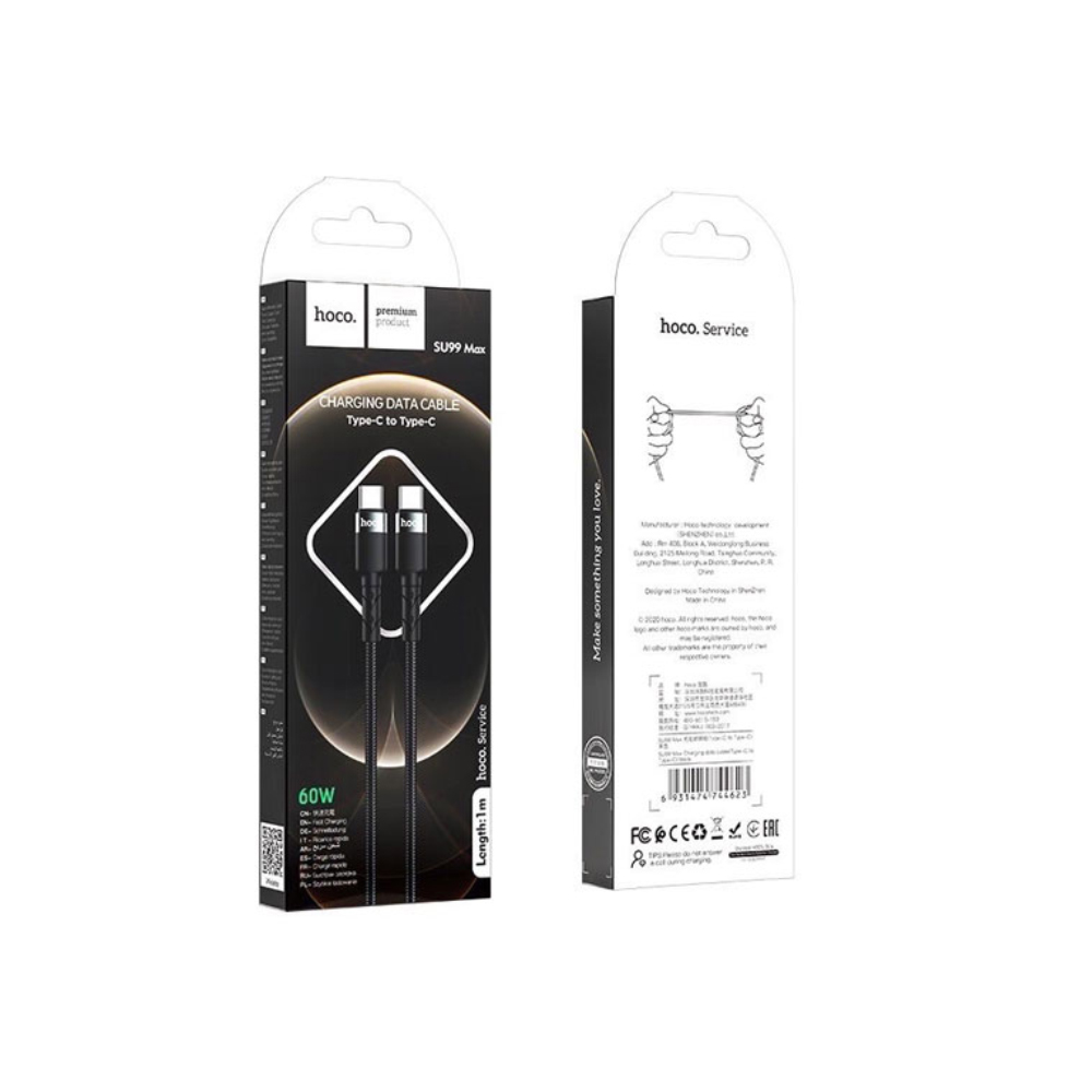 Καλώδιο Hoco SU99 Max 60W USB σε USB-C Μαύρο 1m