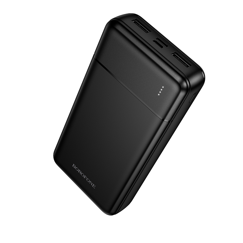 Power Bank Borofone BJ88A Clever 20000mAh 5V/2A με 4 Θύρες 1xUSB-C 2xUSB-A 1xMicroUSB και LED Ένδειξη Μπαταρίας Μαύρο