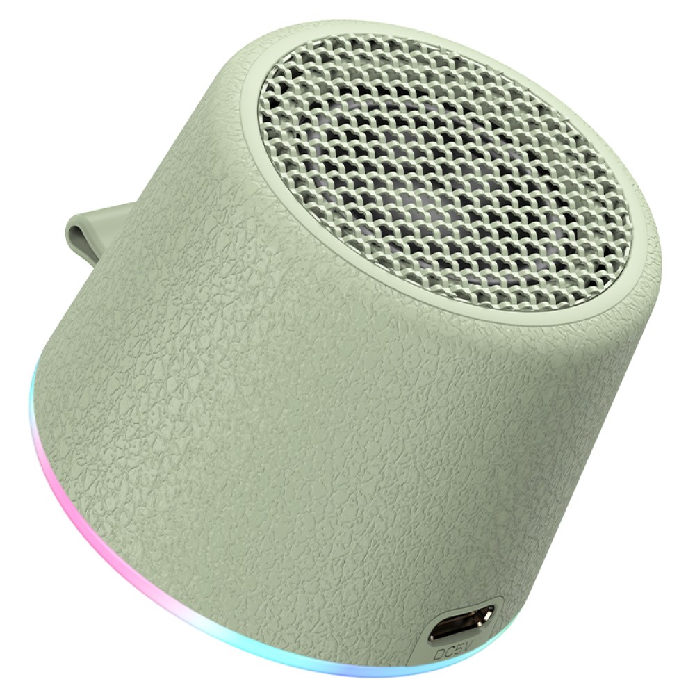 Φορητό Ηχείο Wireless Hoco HC49 Shine Mini Μαγνητικό TWS Hi-Fi Audio v6.0 700mAh 8W εως 4 Ώρες Αναπαραγωγής και Πολύχρωμο Φωτισμό Πράσινο