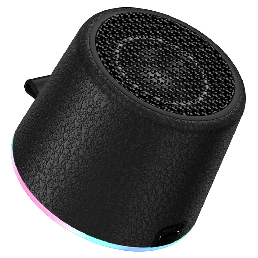 Φορητό Ηχείο Wireless Hoco HC49 Shine Mini Μαγνητικό TWS Hi-Fi Audio v6.0 700mAh 8W εως 4 Ώρες Αναπαραγωγής και Πολύχρωμο Φωτισμό Μαύρο