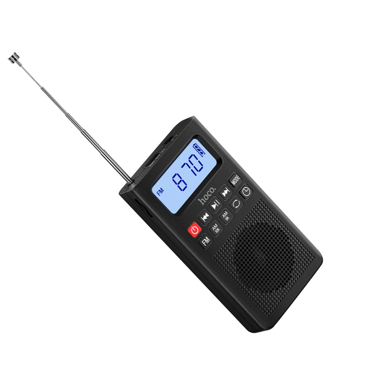 Επαναφορτιζόμενο Φορητό Ραδιόφωνο Hoco HI51 3W 700 mAh AM/FM με Δυνατότητα Αναπαραγωγής μέσω 3.5mm TF Κάρτα και Bluetooth v5.3 Μαύρο