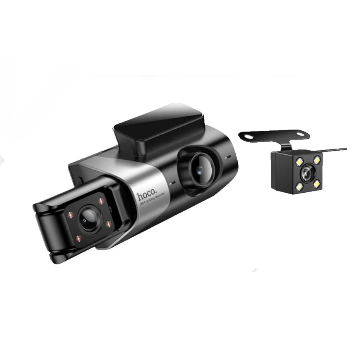 Καταγραφική Κάμερα Αυτοκινήτου Hoco DI64 Triumph 1080p Ultra Wide Γωνία Λήψης 170° 4" Οθόνη με Ταυτόχρονη Καταγραφή απο 3 Κάμερες