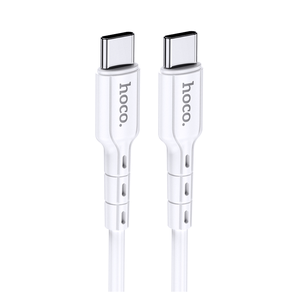 Καλώδιο Hoco DU01 Novel USB-C σε USB-C Fast Charging 60W 3A Λευκό 1m