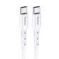 Καλώδιο Hoco DU01 Novel USB-C σε USB-C Fast Charging 60W 3A Λευκό 1m