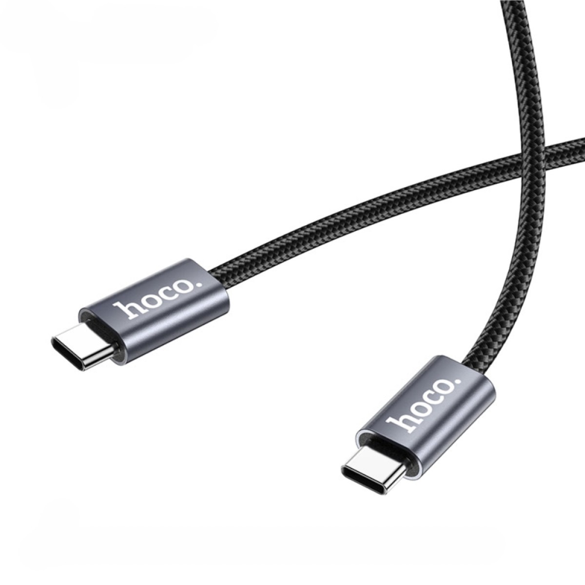 Καλώδιο Hoco DU48 Times USB-C σε USB-C 240W 5A High Power Fast Charging Braided Μαύρο 1.8m